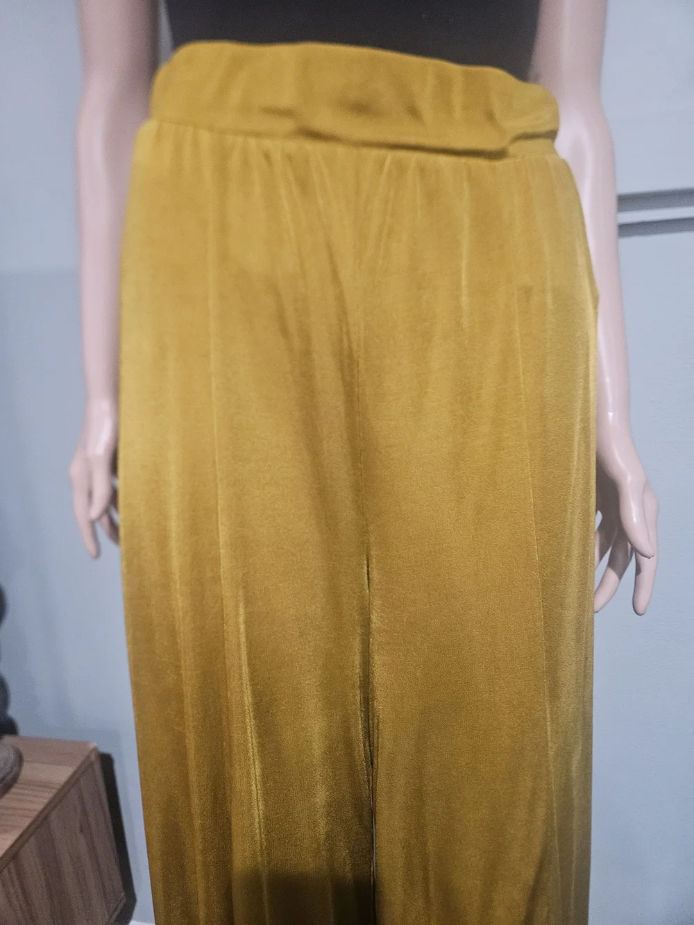 Anthropologie Maeve Shiloh Knit Wide Leg Pants Chartreuse XS NWT Flowy - Picture 13 of 16